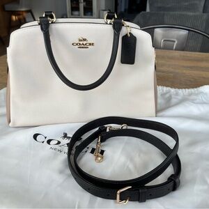 Coach Lily Carryall, Cream, tan and black with dust bag